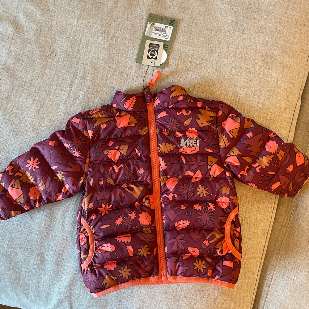 NWT REI Co-op Reversible 650 Down Jacket - Toddler 12M - Stay Warm in Style!